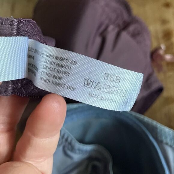 Set of two padded push up bras | purple and blue | Sofra and Lacy | size 36B - Picture 7 of 7